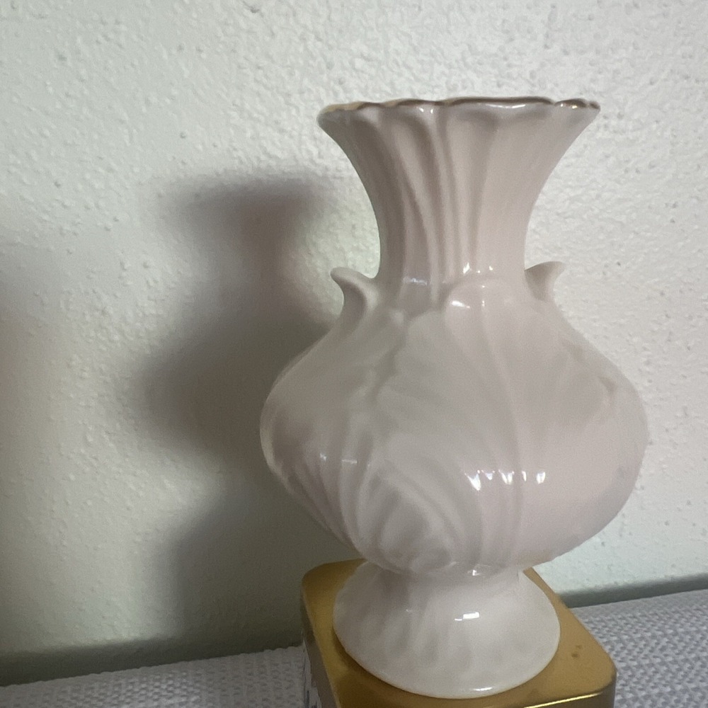 Vintage Lenox Elfin Porcelain Bud Vase 24K Gold Trim
